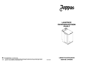 Manuale Zoppas PC43T Lavatrice