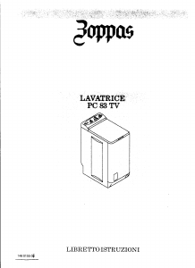 Manuale Zoppas PC83TV Lavatrice