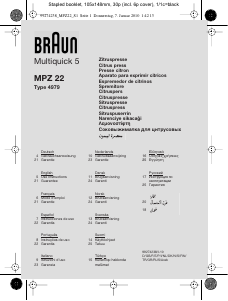 Manual de uso Braun MPZ 22 Multiquick 5 Exprimidor de cítricos