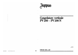 Manuale Zoppas PV200 Congelatore