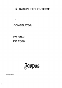 Manuale Zoppas PV2500 Congelatore