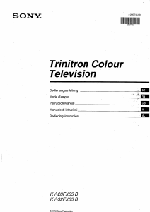 Mode d’emploi Sony KV-32FX65 B Téléviseur