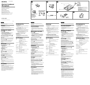 Manuale Sony ECM-S80 Microfono