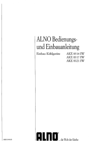 Handleiding ALNO AKE 8217 IW Koelkast