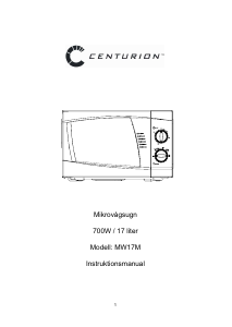 Bruksanvisning Centurion MW17M Mikrovågsugn