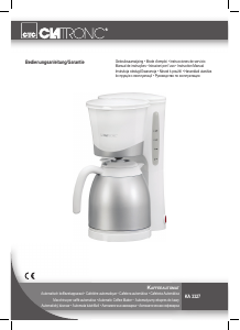 Manual de uso Clatronic KA 3327 Máquina de café