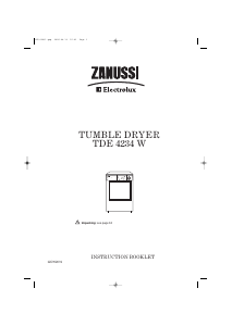 Manual Zanussi-Electrolux TDE4234W Dryer