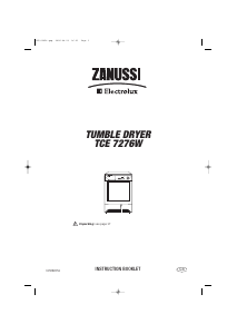 Manual Zanussi-Electrolux TCE7276W Dryer