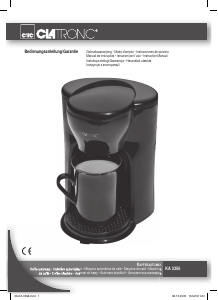 Manuale Clatronic KA 3356 Macchina da caffè