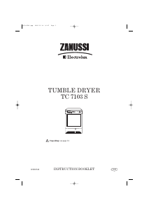 Handleiding Zanussi-Electrolux TC7103S Wasdroger