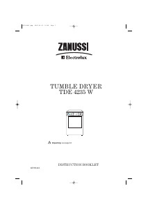 Handleiding Zanussi-Electrolux TDE4235W Wasdroger