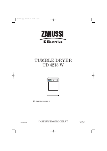 Handleiding Zanussi-Electrolux TD4213W Wasdroger