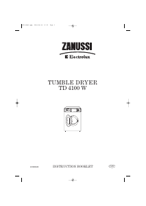 Manual Zanussi-Electrolux TD4100W Dryer