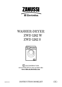 Handleiding Zanussi-Electrolux ZWD1262S Was-droog combinatie