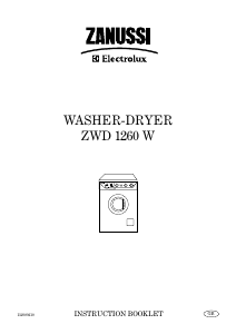 Handleiding Zanussi-Electrolux ZWD1260W Was-droog combinatie