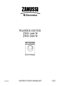 Handleiding Zanussi-Electrolux ZWD1480W Was-droog combinatie