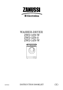 Handleiding Zanussi-Electrolux ZWD1270W Was-droog combinatie