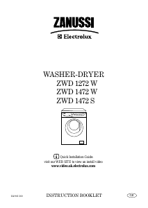 Handleiding Zanussi-Electrolux ZWD1472W Was-droog combinatie