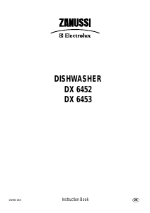 Manual Zanussi-Electrolux DX6452 Dishwasher