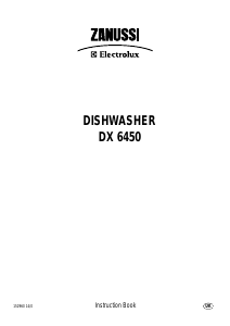 Manual Zanussi-Electrolux DX6450 Dishwasher