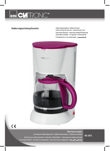 Mode d’emploi Clatronic KA 3473 Cafetière