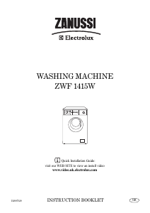 Manual Zanussi-Electrolux ZWF 1415 W Washing Machine