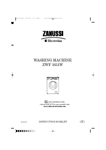 Manual Zanussi-Electrolux ZWF 1651 W Washing Machine
