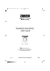 Manual Zanussi-Electrolux ZWF 1521 W Washing Machine