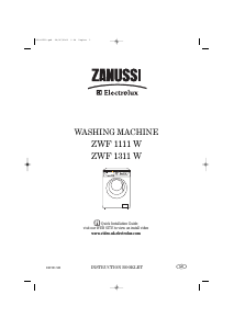 Manual Zanussi-Electrolux ZWF 1111 W Washing Machine