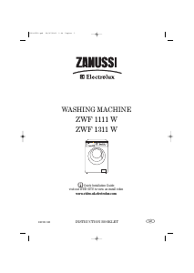 Bruksanvisning Zanussi-Electrolux ZWF 1111 W Tvättmaskin