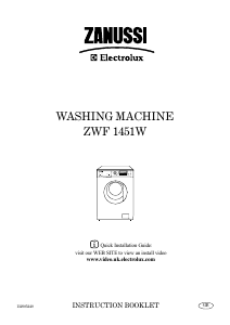Manual Zanussi-Electrolux ZWF 1451 W Washing Machine