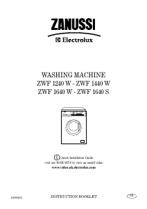 Manual Zanussi-Electrolux ZWF 1240 W Washing Machine