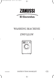 Manual Zanussi-Electrolux ZWF 1211 W Washing Machine