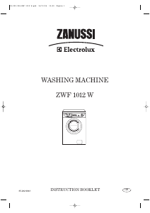 Manual Zanussi-Electrolux ZWF 1012 W Washing Machine