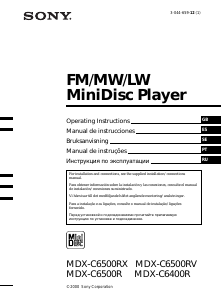 Handleiding Sony MDX-C6400R Autoradio