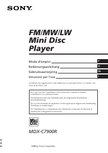 Manuale Sony MDX-C7900R Autoradio