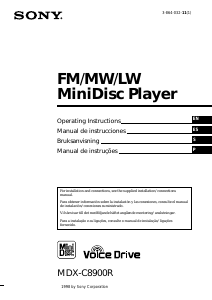 Manual de uso Sony MDX-C8900R Radio para coche