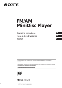 Manual de uso Sony MDX-C670 Radio para coche