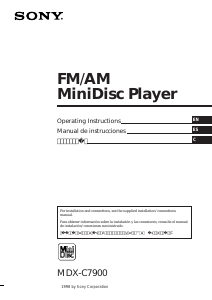 Manual de uso Sony MDX-C7900 Radio para coche