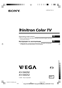 Handleiding Sony KV-SW252M91 Televisie