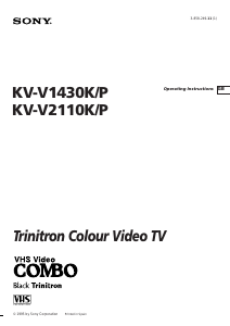 Handleiding Sony KV-V1430K Televisie