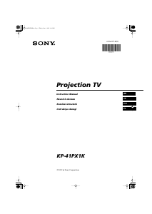 Használati útmutató Sony KP-41PX1K Televízió
