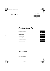 Mode d’emploi Sony KP-41PX1 Téléviseur