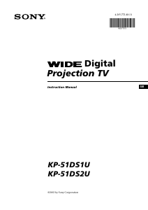 Bruksanvisning Sony KP-51DS1U TV