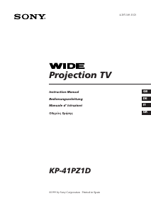 Manuale Sony KP-41PZ1D Televisore