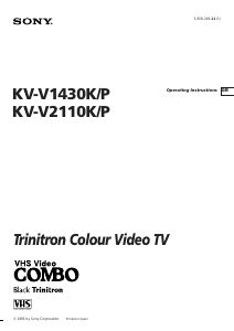 Bruksanvisning Sony KV-V2110K TV