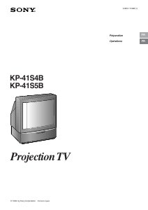 Mode d’emploi Sony KP-41S5B Téléviseur