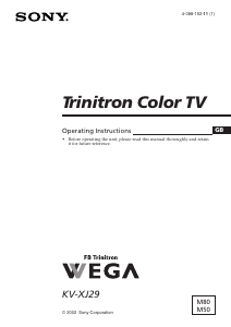 Bruksanvisning Sony KV-XJ29M80 TV