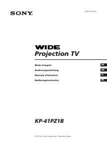 Mode d’emploi Sony KP-41PZ1B Téléviseur