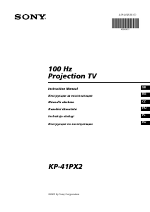 Manuál Sony KP-41PX2 Televize